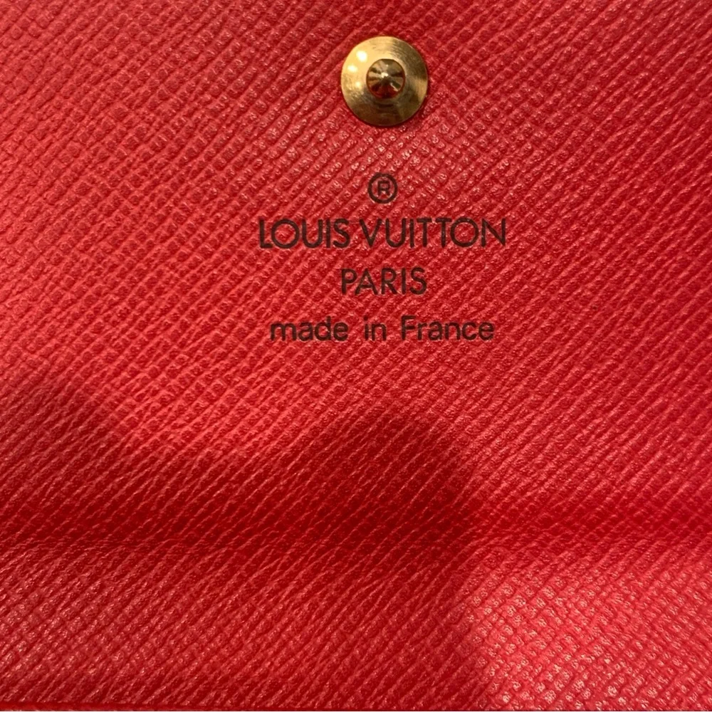 Louis Vuitton Red Epi Leather Bifold Wallet